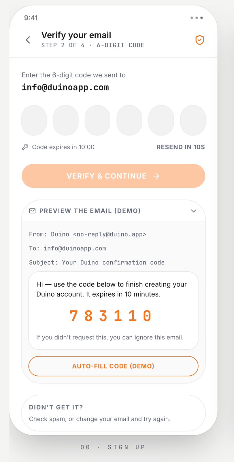 code verification