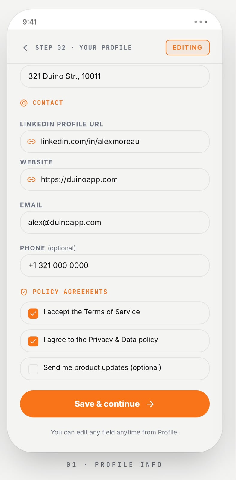 Profile info-2